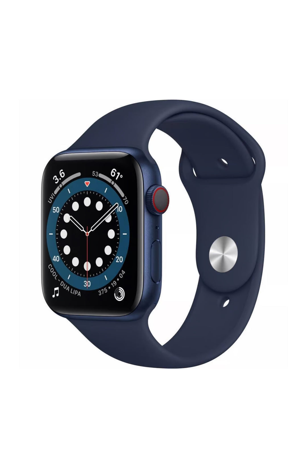 Apple Watch Series 6 (2020) GPS + Cellular 44 mm - Bleu Aluminium - Bracelet Sport Bleu