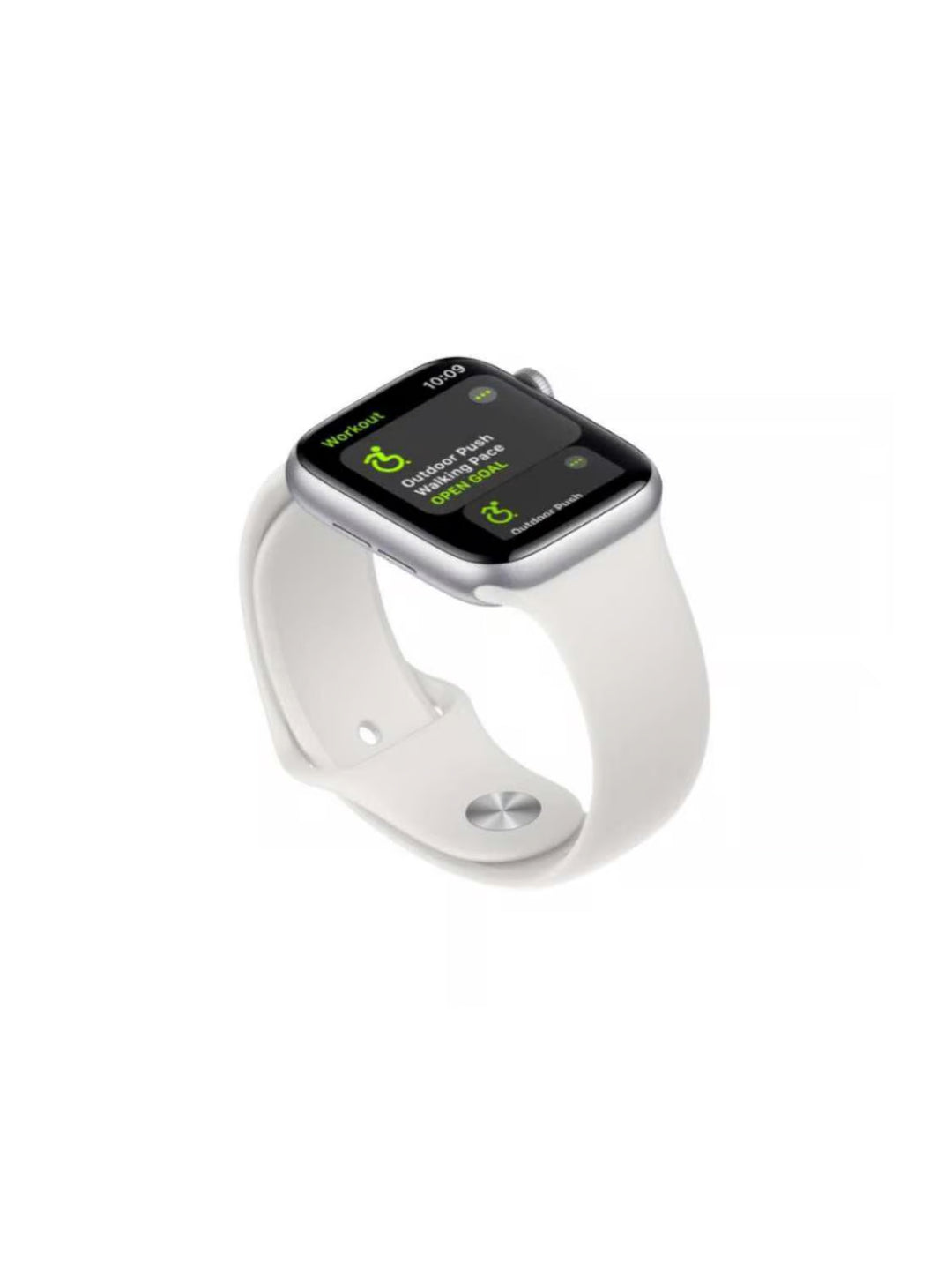 Apple Watch Series 5 (2019) GPS + Cellular 44 mm - Stainless steel Silver - Sport band White